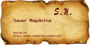 Sauer Magdolna névjegykártya